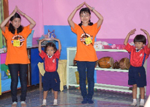 Volunteer activities at a local kindergarten and elementary school
